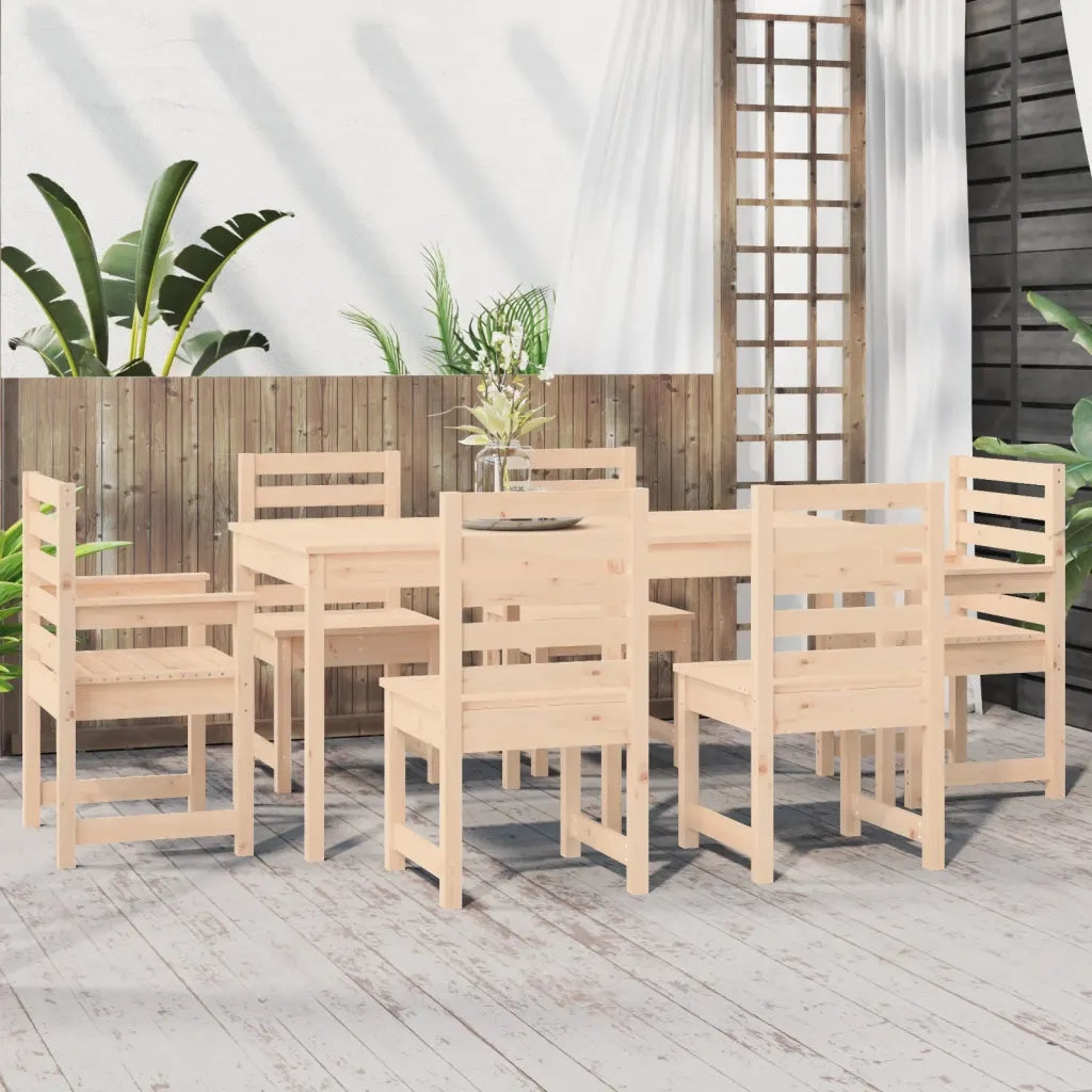 Set da Pranzo da Giardino 7 pz in Legno Massello di Pino 3154707