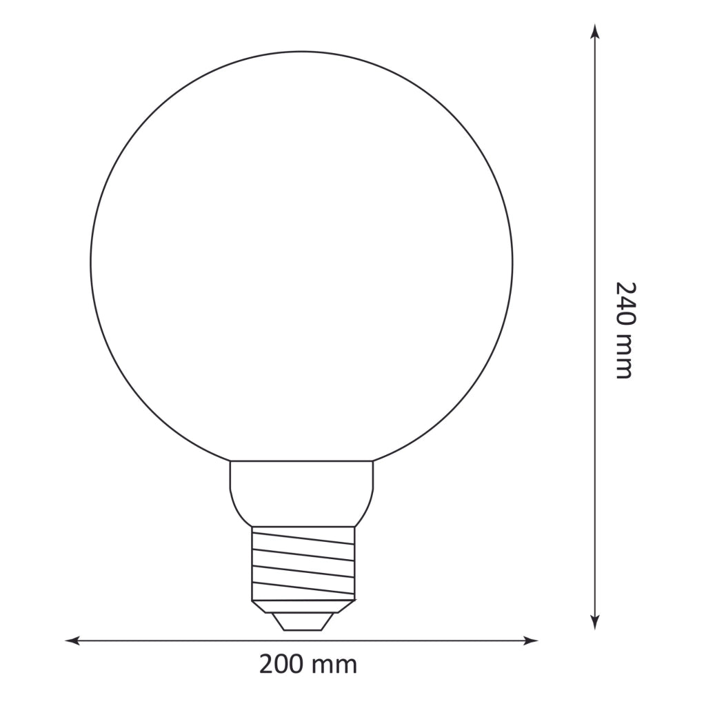 Lampadina LED Filament G200 trasp. E27 4,2W 470lm 4000K Polux