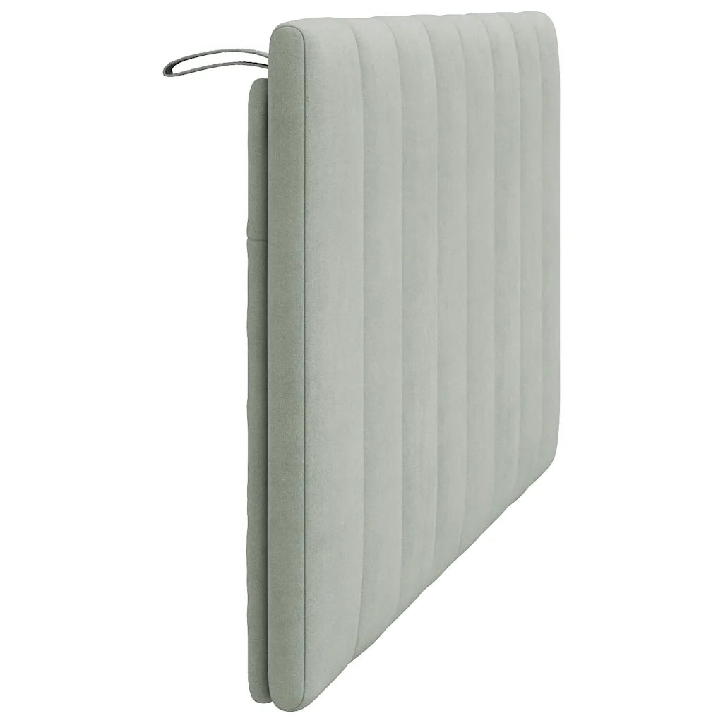 Cuscino Testiera Hanko Grigio Chiaro 140 cm in Velluto CFW5125109