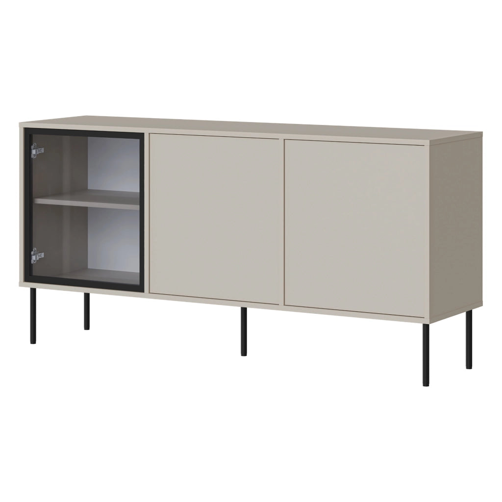 Madia Conzano, Credenza 3 Ripiani, 150x40x75h cm Beige
