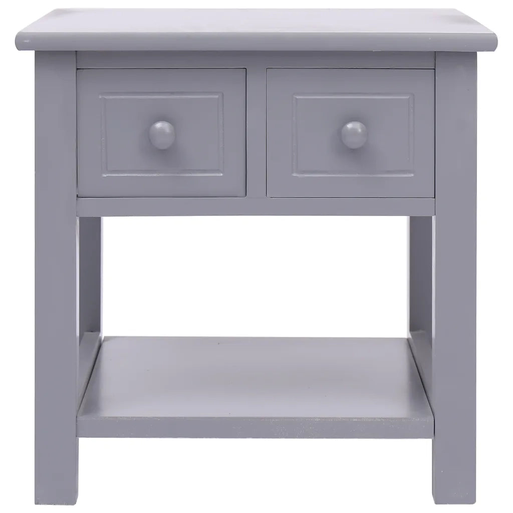 Tavolino Laterale | Tavolo laterale Grigio 40x40x40 cm in Legno di Paulownia