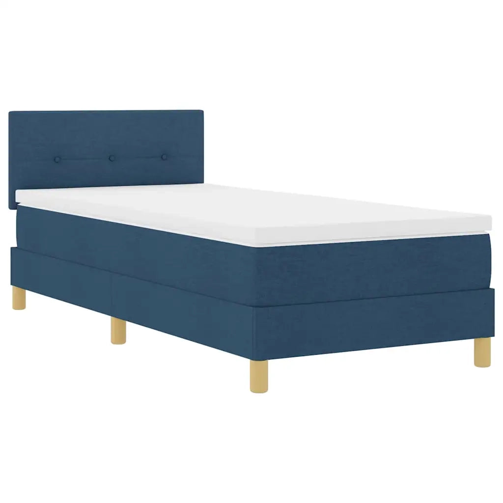 Letto a Sorgente LED con cuscino Blu 80 x 200 cm Tessuto 3342400