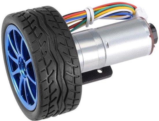 Encoder Motorettore a Ingranaggi - Kit Motore Elettrico per Robot - JGA25-371 - Ideale per Veicoli Intelligenti - Alta Potenza e Precisione - Adatto per...