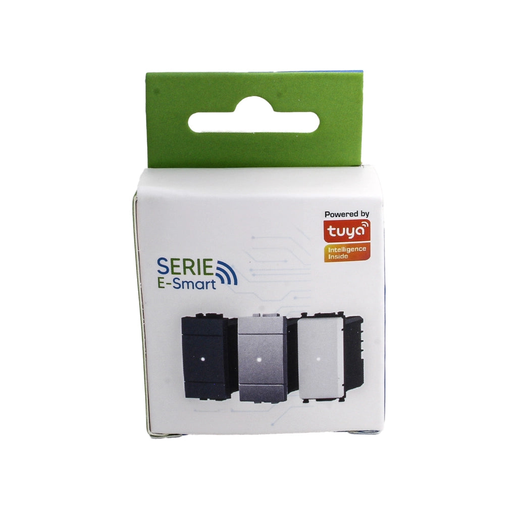 Pulsante Modulo Tapparelle Connesso Smart WIFI Tuya Per Tende Persiane Compatibile Bticino Living Colore Nero
