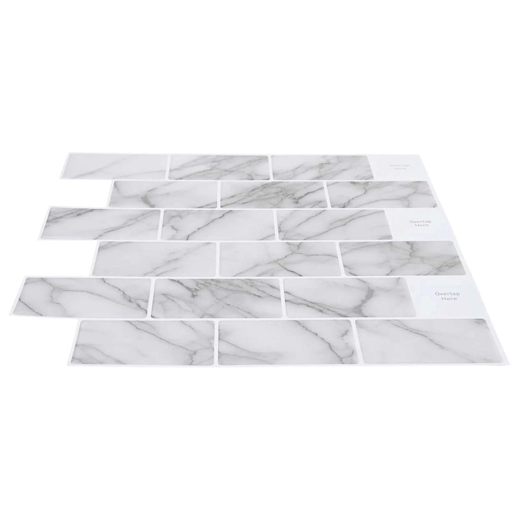 Piastrella subway 20 pz Marmo Bianco 30 x 30 cm CFW6510472