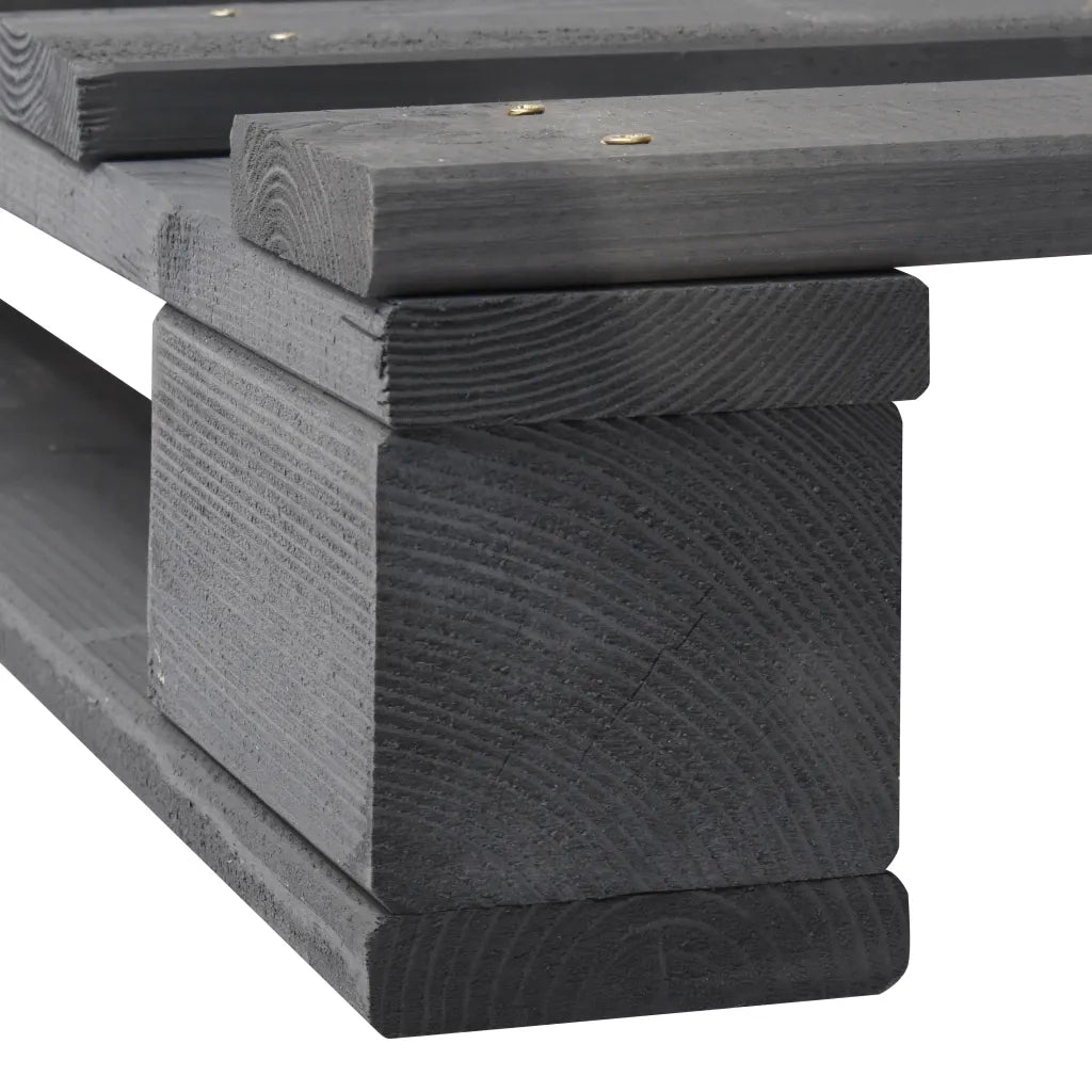 Giroletto in Pallet Grigio Legno Massello di Pino 140x200 cm cod mxl 49724