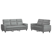 Set di divani 2 pcs Grigio Chiaro Tessuto 3430712