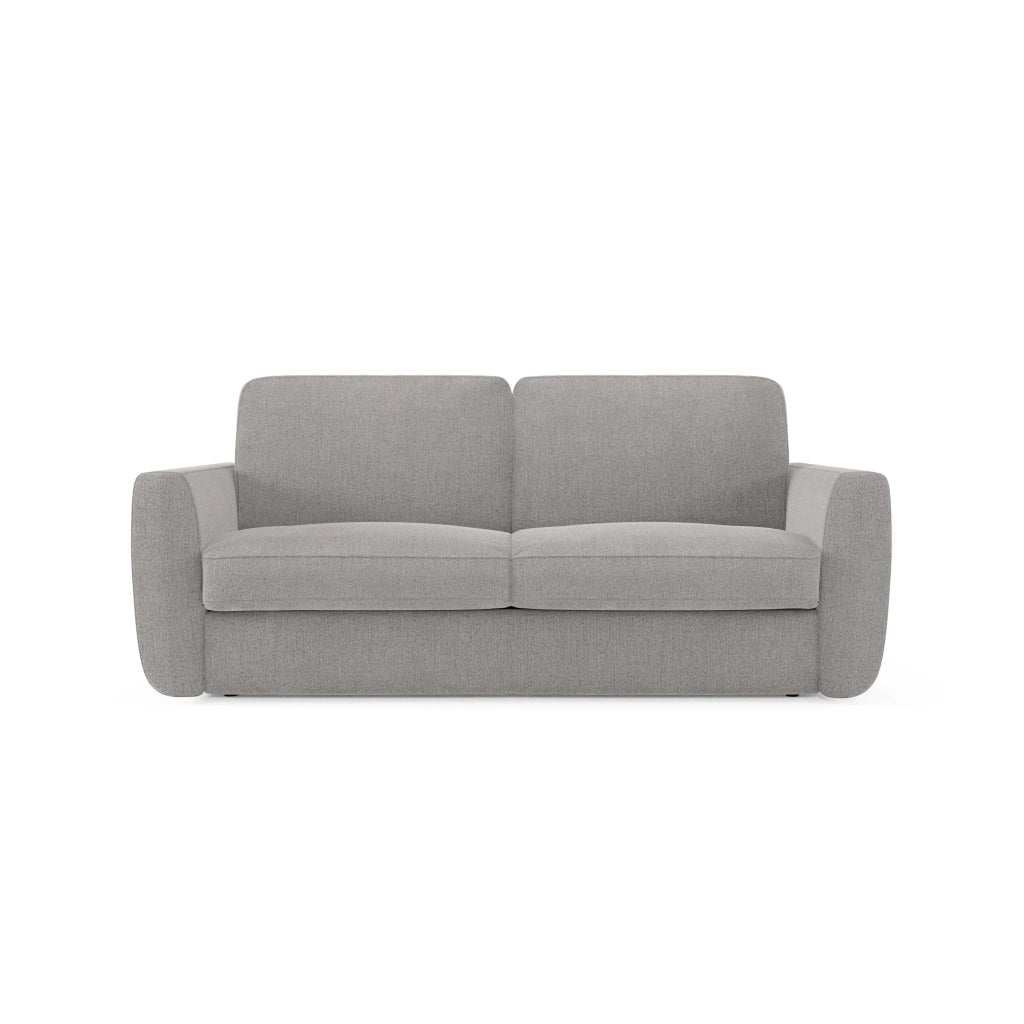 Leonida Divano letto sfoderabile e materasso H18 cm - vano portaguanciali in tessuto Smacchiabile T23 222 cm grigio
