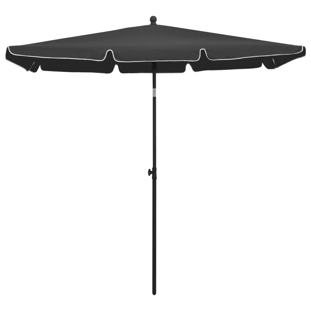 Ombrellone da giardino con palo 210 x 140 cm antracite 02_0008324