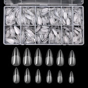Nageltips 600x Amandelvorm Transparanti Volta Dekking Kunstnagels DIY Verlenging 12 Misure