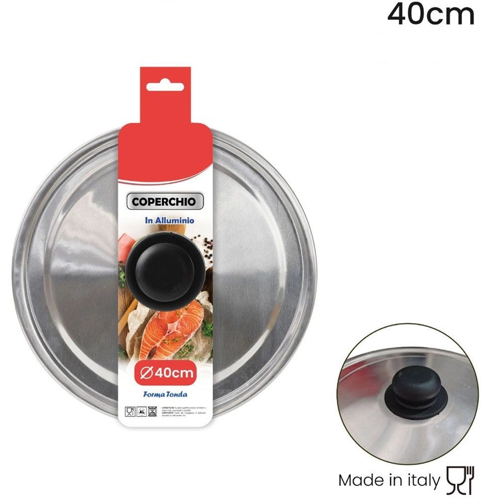 Trade Shop - Coperchio In Alluminio Tondo ø16-18-38-40-42cm Per Padelle Pentole Casseruole Tegami -