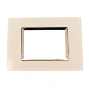 Placca Quadrata In Vetro Temperato MBL 3M Bianco Compatibile Bticino Living BLN84301