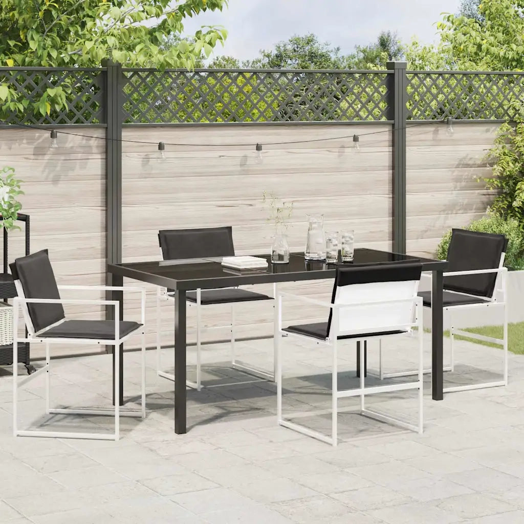 Set da Pranzo per Giardino 5 pcs Bianco 3379340