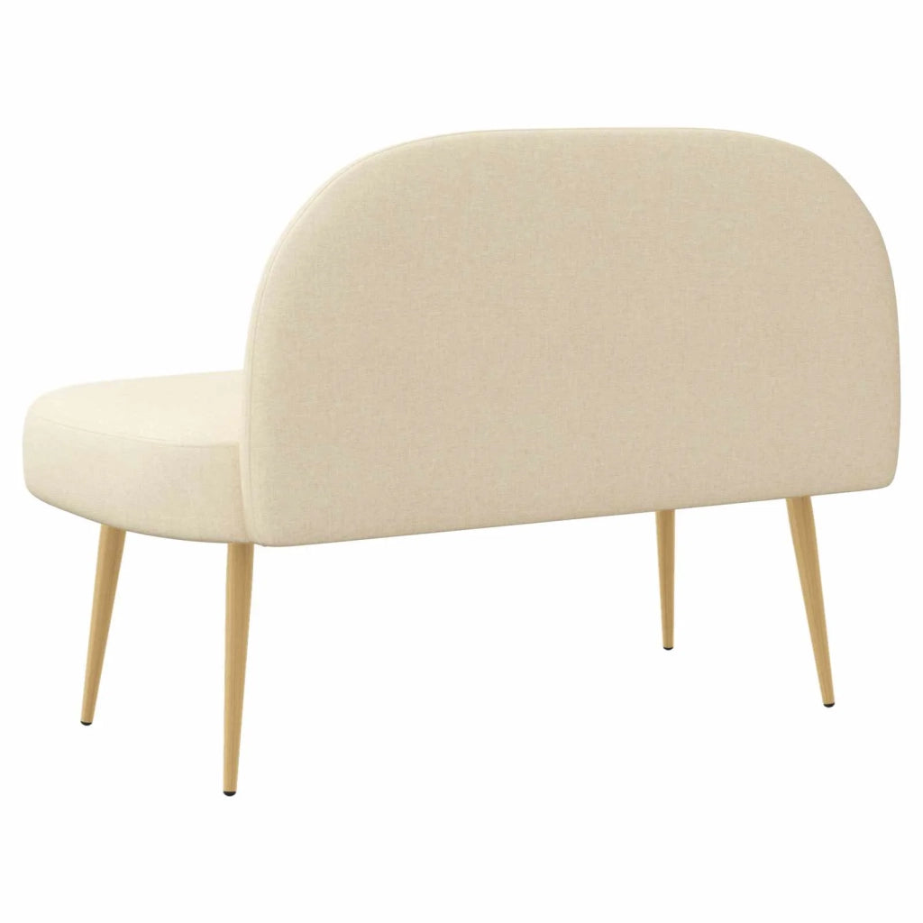Panchina imbottita con schienale Crema 110 x 60 x 76 cm