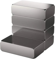 Pacco di 5 magneti neodymium potenti - argento - magneti 18x10x5mm extra forti rettangolari - attrito 5 kg - magneti potenti supermagneti - magneti di pietra per lavagna magnetica cartelloni magnetici area di lavoro