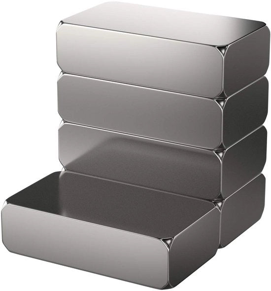 Pacco di 5 magneti neodymium potenti - argento - magneti 18x10x5mm extra forti rettangolari - attrito 5 kg - magneti potenti supermagneti - magneti di pietra per lavagna magnetica cartelloni magnetici area di lavoro