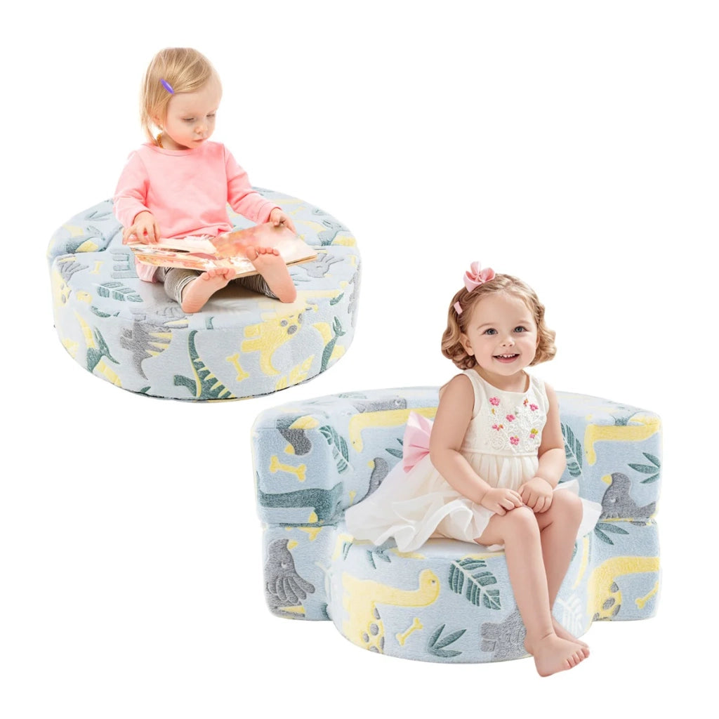 Divano trasformabile 80 x 64 x 40 cm 2 in 1 ergonomico con motivo a stelle fosforescenti in flanella blu 20_0010999