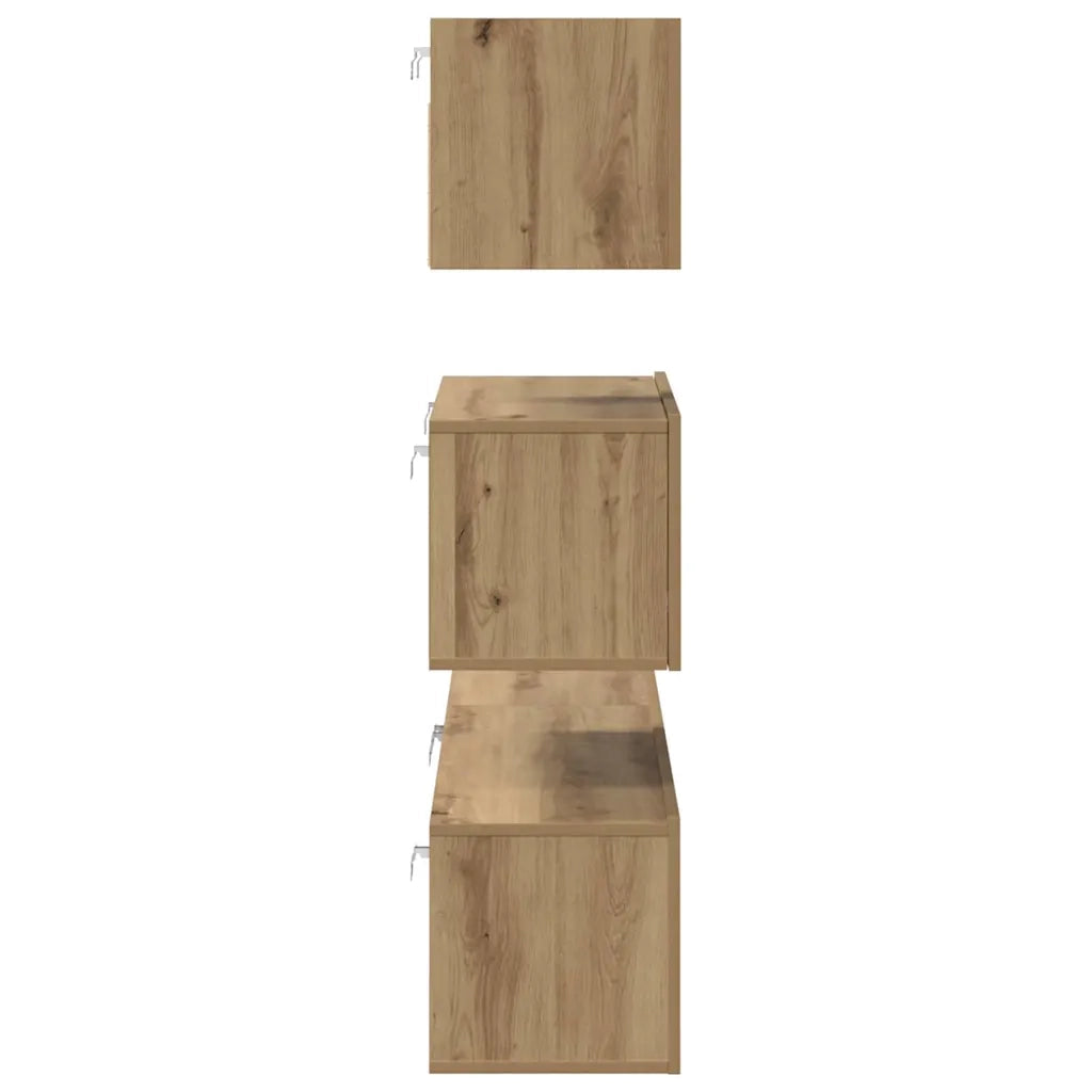 Set mobile TV 4 pcs Rovere artigianale Legno multistrato 3393437