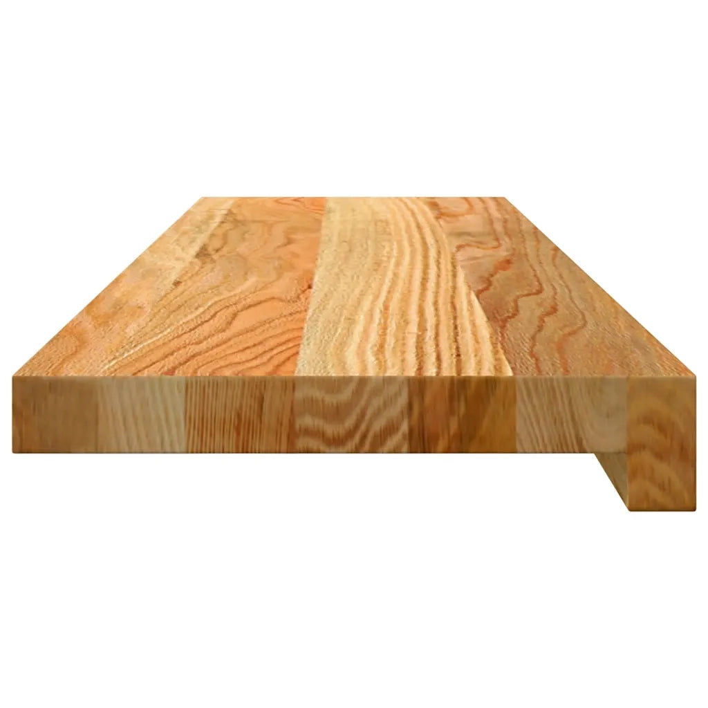 vidaXL Davanzali 2 pz Marrone Chiaro 80x20x2 cm Legno Massello Rovere
