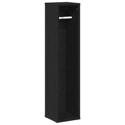 Mobile da Bagno | Armadio da bagno con Portarotolo Nero 20,5x20x90 cm