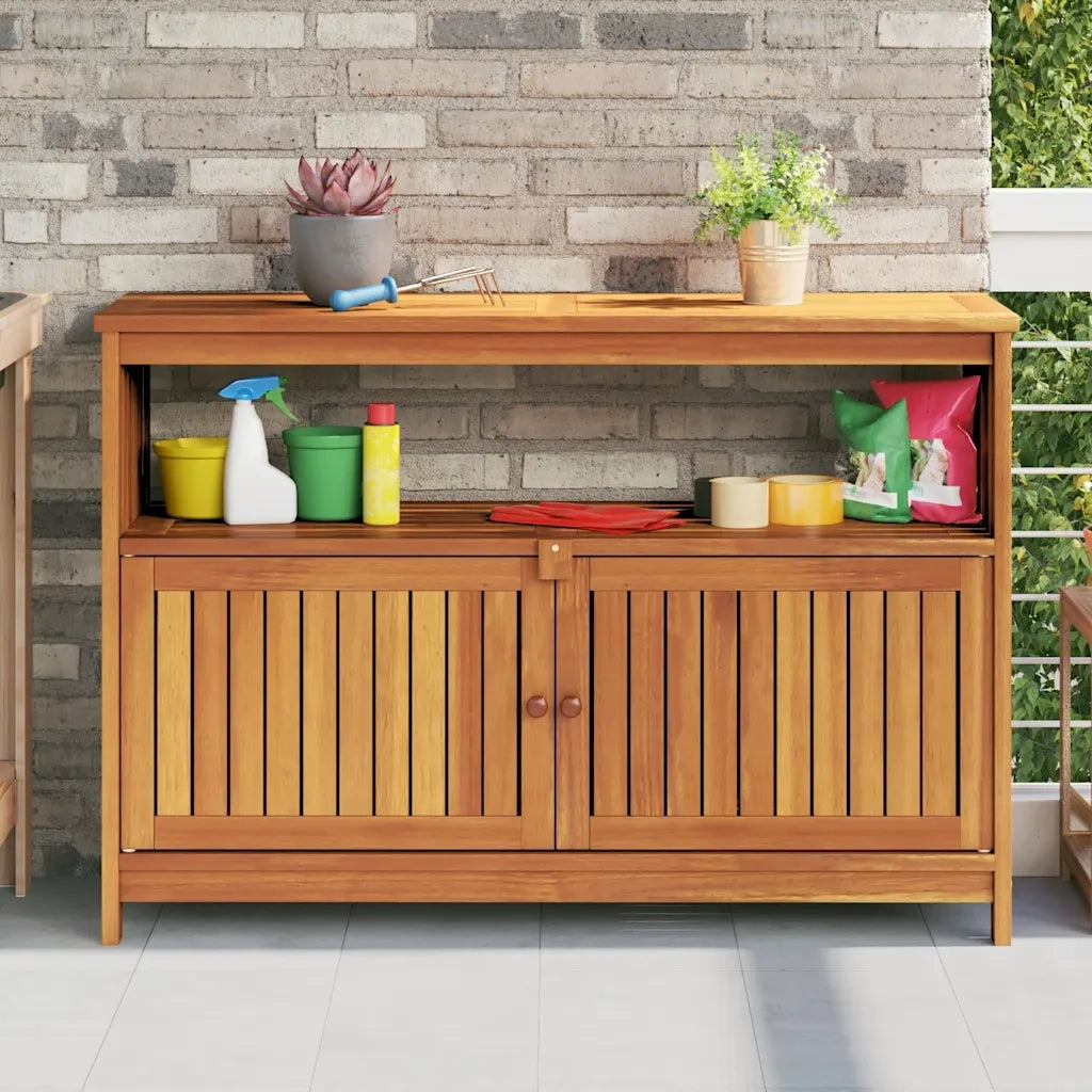 Tavolo Consolle da Giardino 110x35x75 cm Legno Massello Acacia 319697