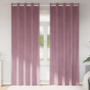 Tende oscuranti  con occhielli 2 pezzi in velluto rosa scuro