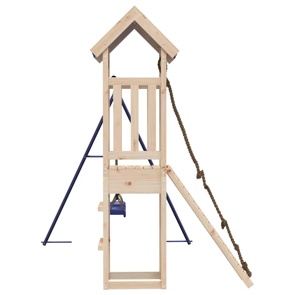 Set da Gioco da Esterno in Legno Massello di Pino