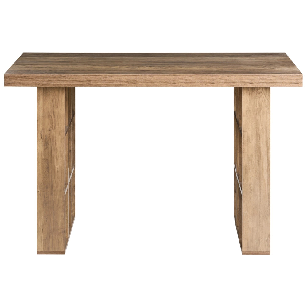 Scrivania da ufficio in stile scandinavo con cassetti MDF 120 x 60 cm 18 ripiani marrone chiaro stile scandinavo