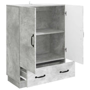 Credenza | Madia | Buffet da pranzo | Armadio da pranzo Grigio Cemento 66 x 34,5 x 92 cm Legno ingegnerizzato