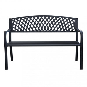 Panchina Montreal 2 Posti 128x56x85 h cm in Acciaio Antracite