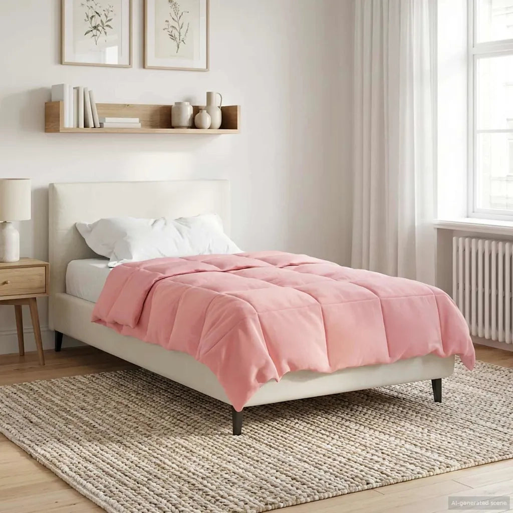 Duvet Estivo Trapuntato Rosa 135 x 220 cm Microfibra