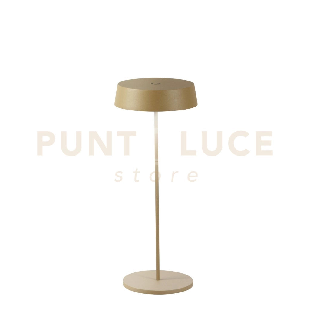 LAMPADA DA TAVOLO RICARICABILE LED COCKTAIL ORO 2,2W 192LM 3000K DIMMERABILE IP54 29,5X12X12CM