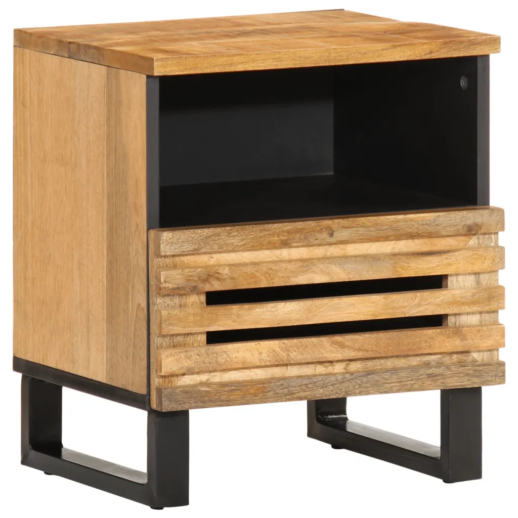 Comodini 2pz 40x34x46 cm in Legno Massello di Mango 377467