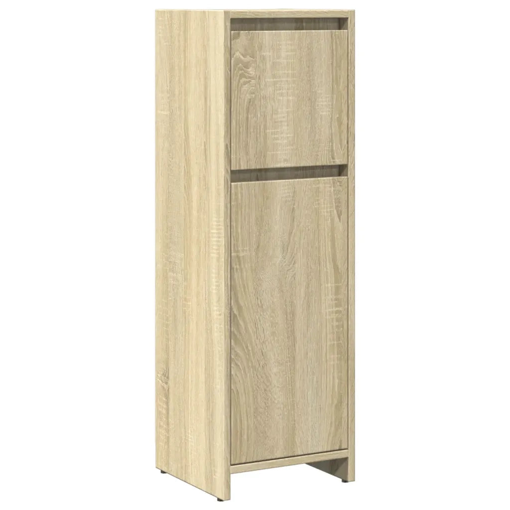 Set Mobili da Bagno | Armadio da bagno 3 pz Rovere Sonoma in Legno Multistrato