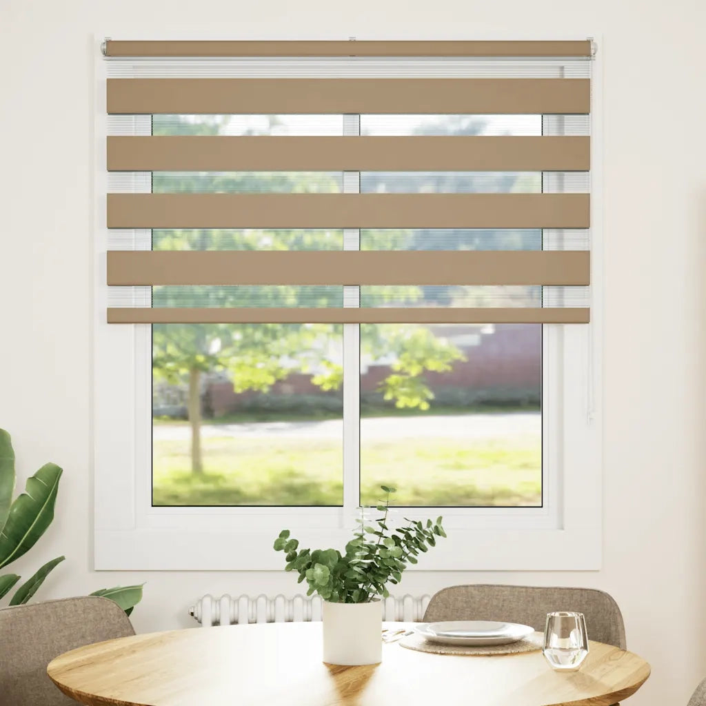 vidaXL Tenda a Rullo Zebra Larghezza Tessuto 115,9 cm Poliestere
