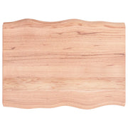 Piano Tavolo | Superficie Tavolo | Piano Scrivania Marrone Chiaro 80x60x(2-6) cm Rovere Non Trattato