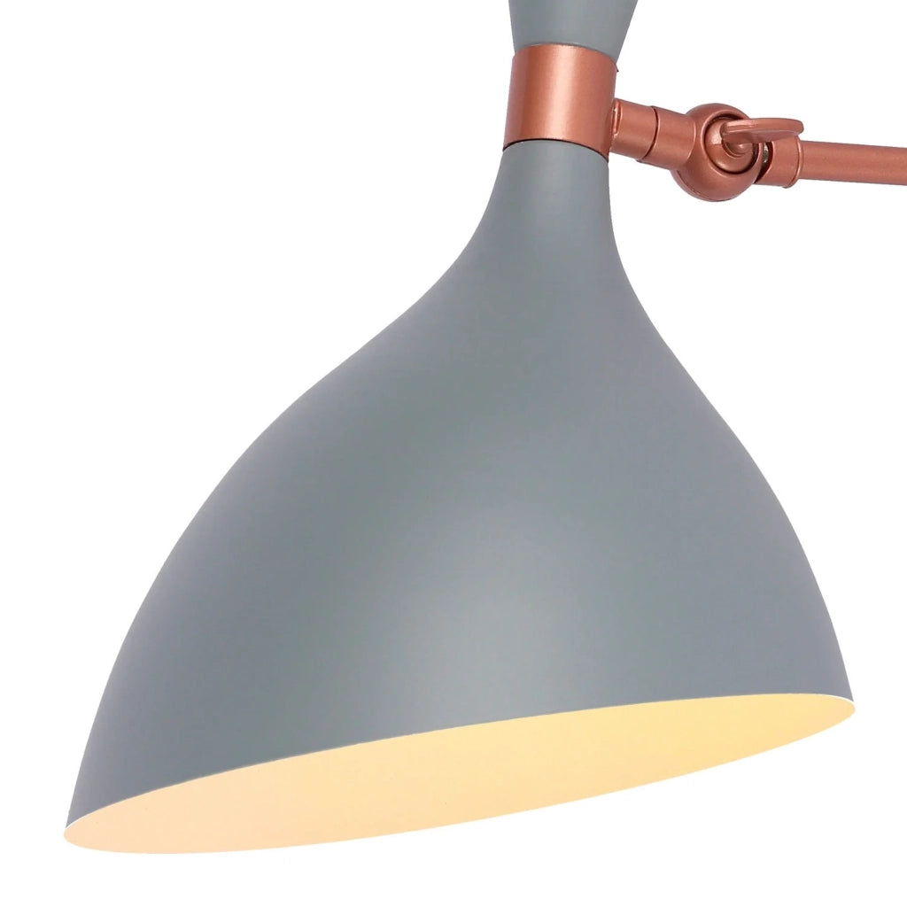 LÚZETE - LAMPADA DA PARETE GRIGIO/ORO ROSA ATZIRI