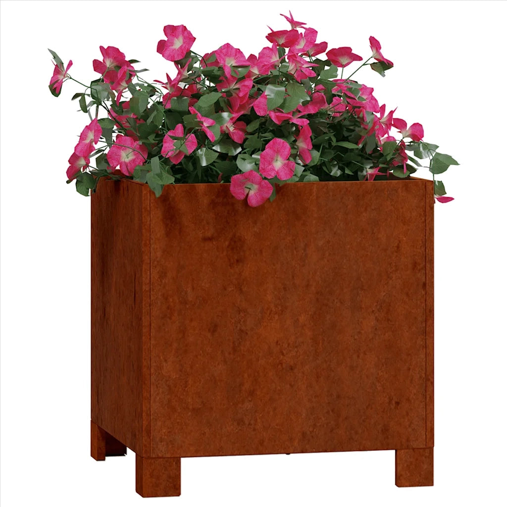 Fioriera con Gambe Ruggine 32x30x33 cm Acciaio Cortencod mxl 106535