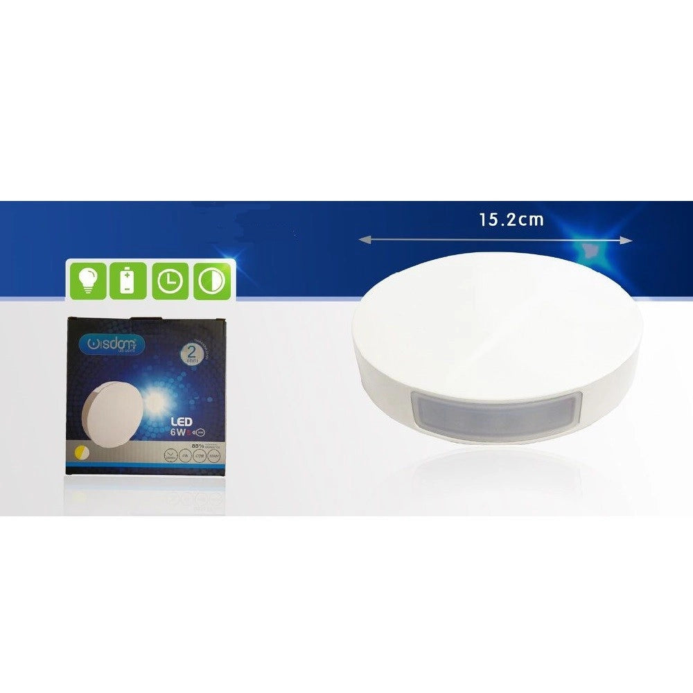 Trade Shop - Applique Slim Tonda Con Biemissione Luminosa 6w Luce 6500k 4000k 3000k Xc-9045 -