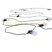 STRINGA ELETTRIFICATA PICNIC NERA 10 LAMPADINE LED 0,5W 400LM RGB + CCT 3000K Luce calda,4000K Luce naturale,6000K Luce fredda DIMMERABILE Wi-Fi IP65 1000CM