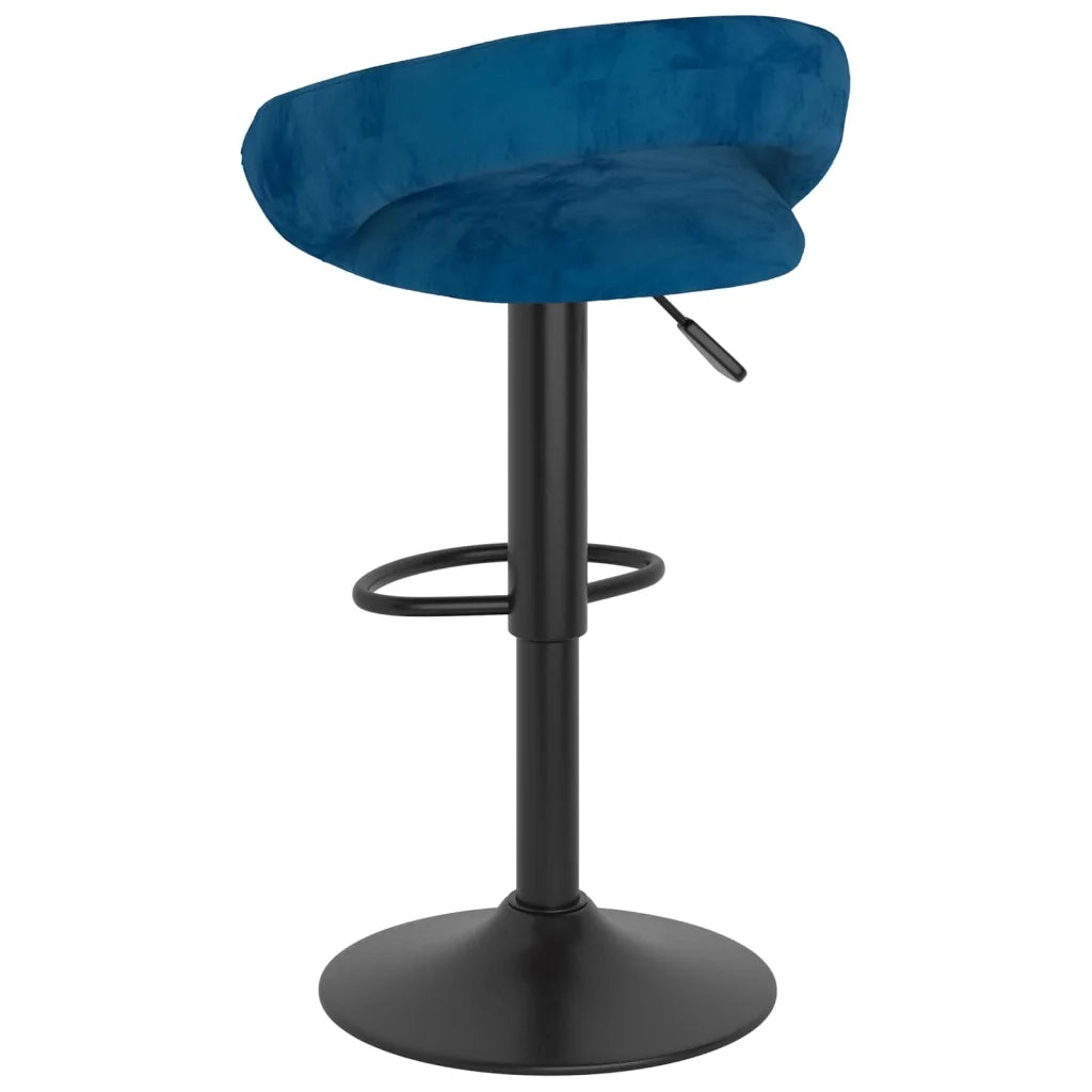 vidaXL Sgabelli da Bar 2 pz Blu in Velluto