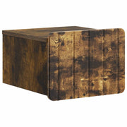 Mobiletto da notte a muro Rovere Fumo 33 x 34,5 x 24 cm