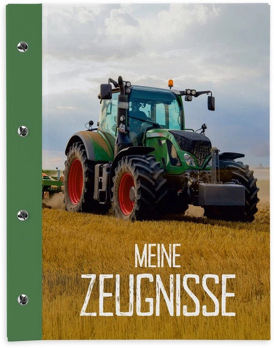Certificato di mappa con viti a libro espandibile per bambini, adolescenti, adulti, ragazze, ragazzi, studenti (tractor nel campo)