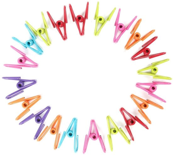 Clips per cavo 20 pezzi - Klemme metallica - Clips colorate - Clips pratiche - Per carta/asciugamani - Dimensioni 5,3 x 3 x 1,7 cm - Klemme per asciugamani