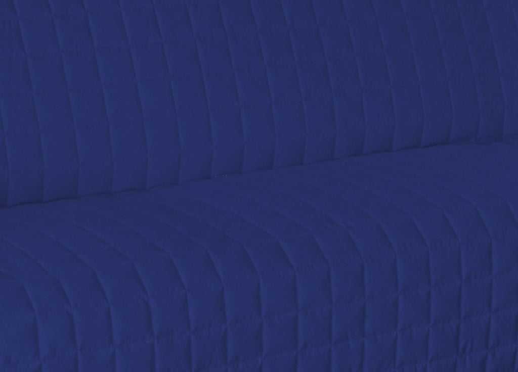 Copridivano Trapuntato Per Divani Con Penisola In Tinta Unita Colore Blu Notte - 240-245 cm - Blu Notte