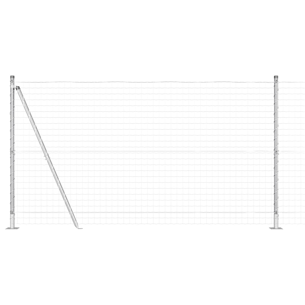 Recinzione Euro con 7 pali flangiati 1,2x10 m Acciaio zincato