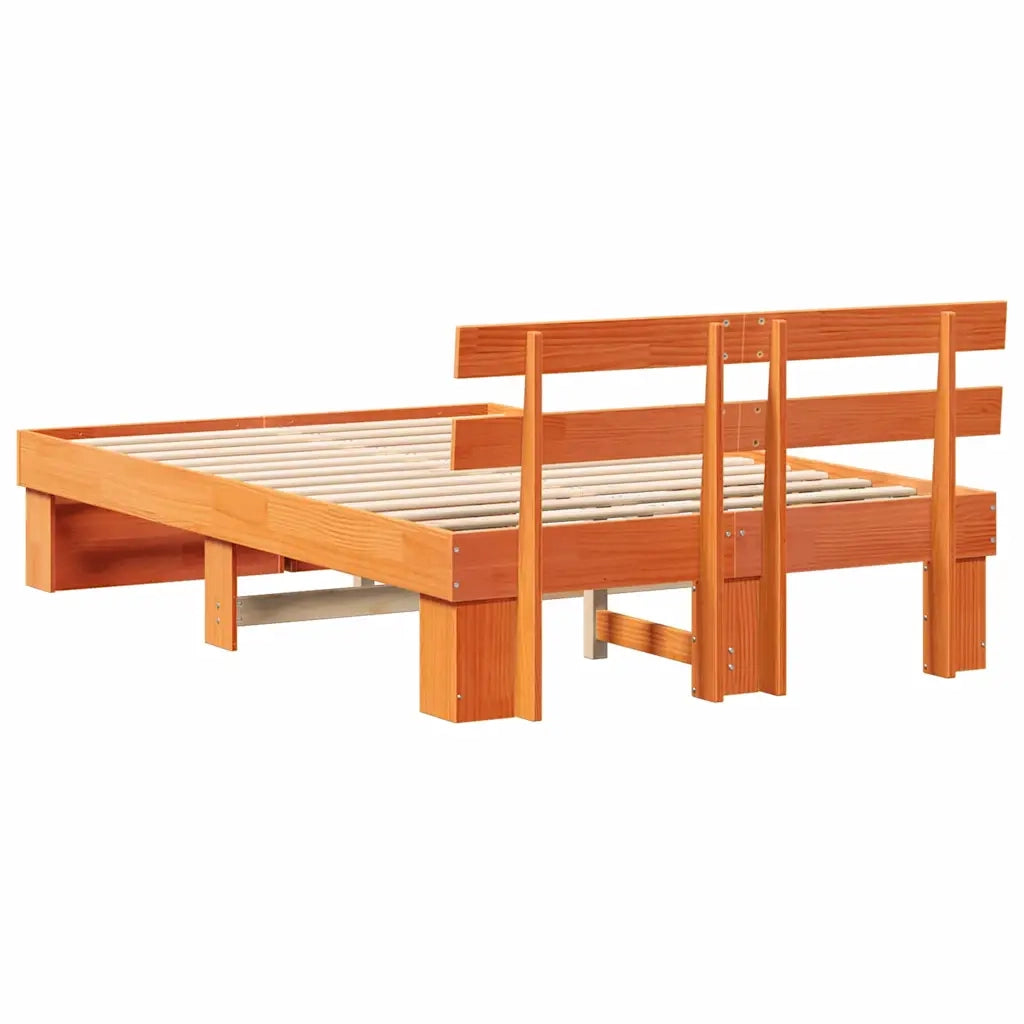 Struttura del letto Marrone cerato 120 x 190 cm Pino massello