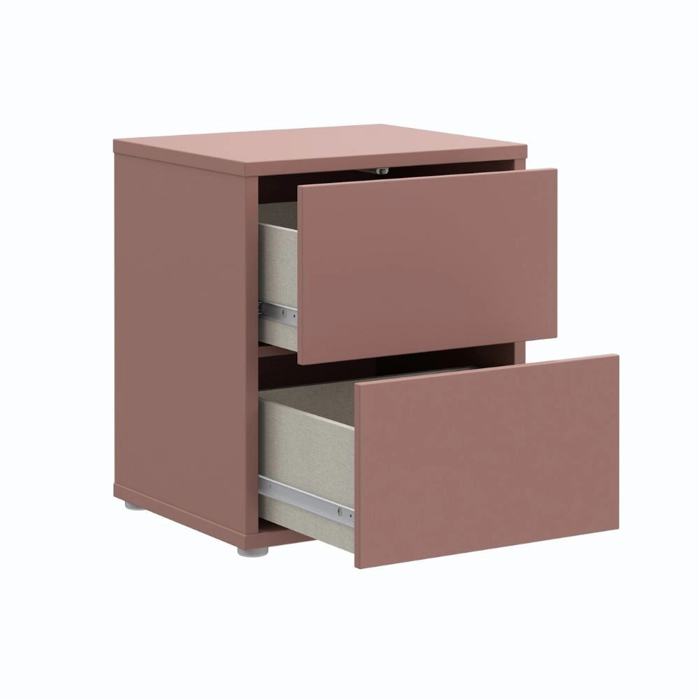 Comodino Medea 2 cassetti terracotta 50x41.5x57.5H