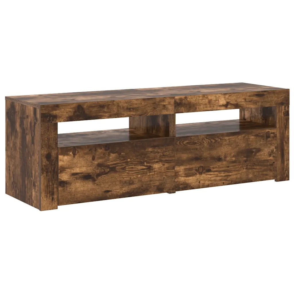 Mobile Porta TV con Luci LED Rovere Fumo 120x35x40 cm cod mxl 6406