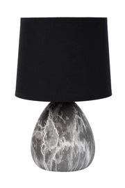 Lampada da tavolo Lucide Marmo nera ceramica E14 40W